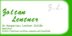 zoltan lentner business card